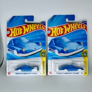2025 Hot Wheels Expirimotors Lot of 2x - Porsche 911 Carrera Blue 6/10 Key Chain